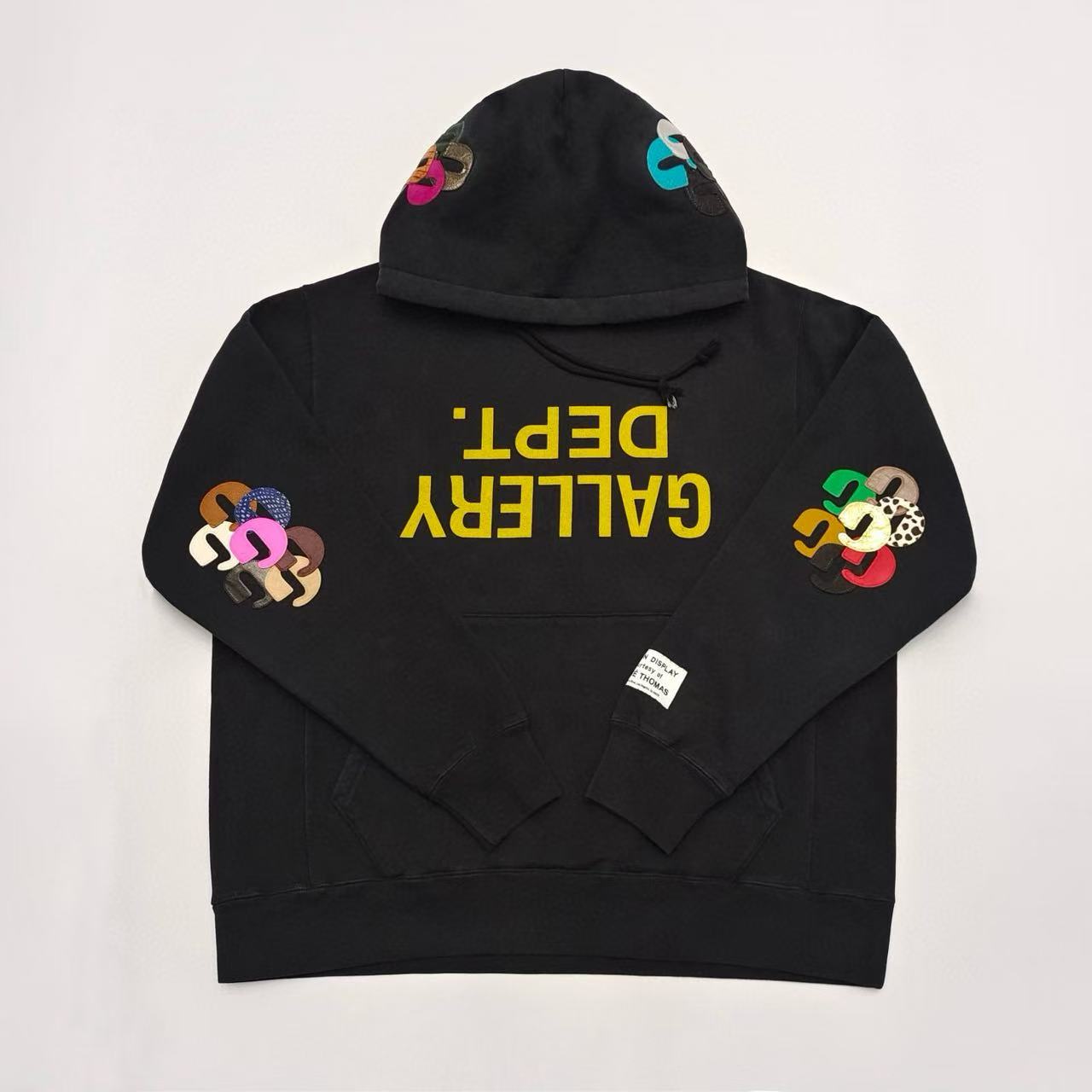 1:1 best quality Gallery dept arm colorful G hoodie black color(fleece inside)