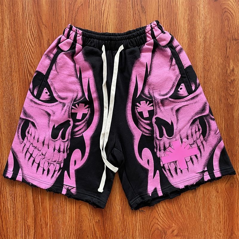 Vertabrae Verty Shorts - 3D Printed Ripped Sporty Casual Shorts