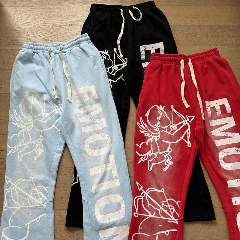 Mixed Emotions archery angel alphabet print drawstring sweatpants