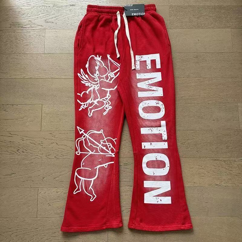 Mixed Emotions archery angel alphabet print drawstring sweatpants