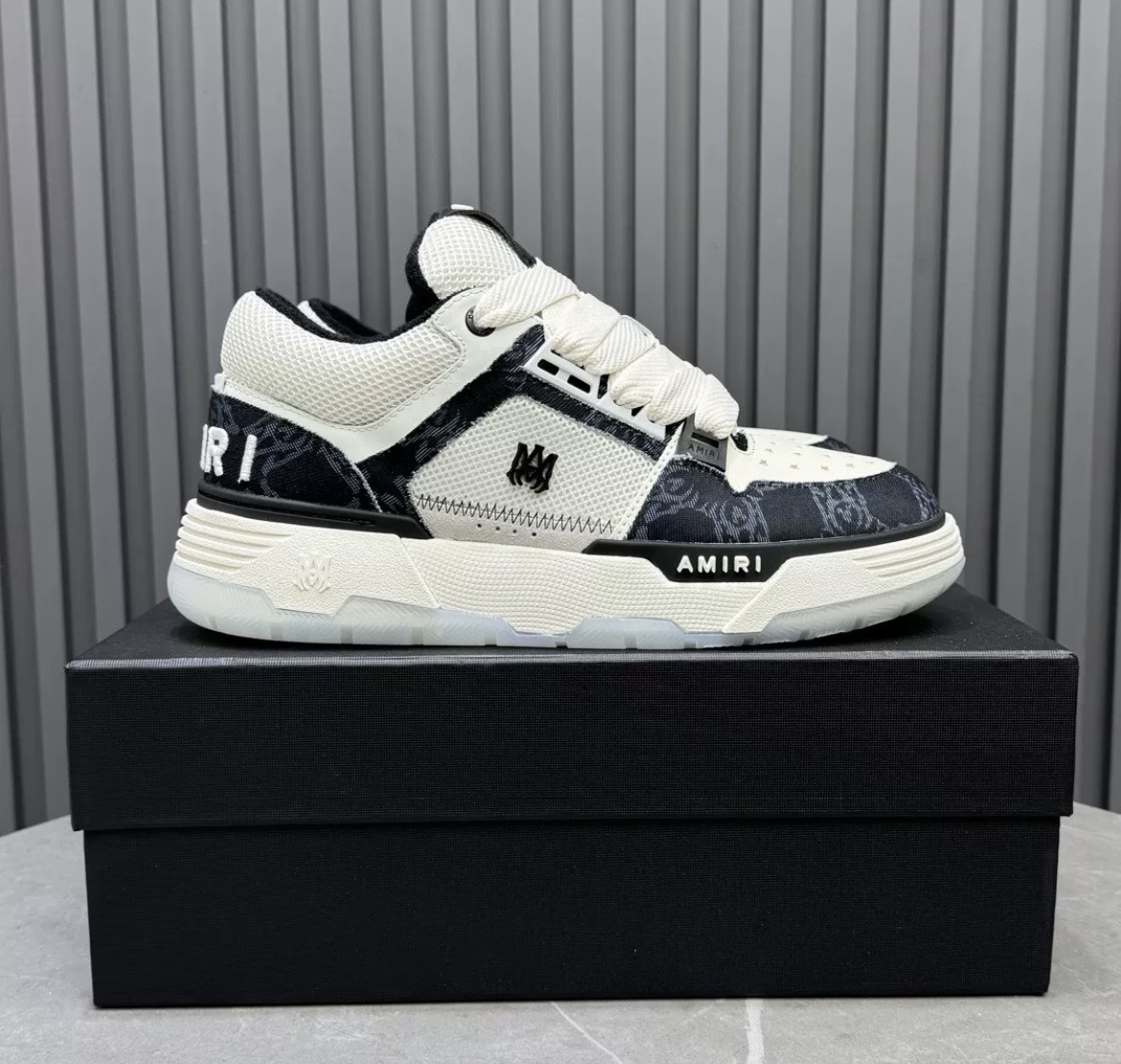 Amiri 2025 model denim patchwork sneakers
