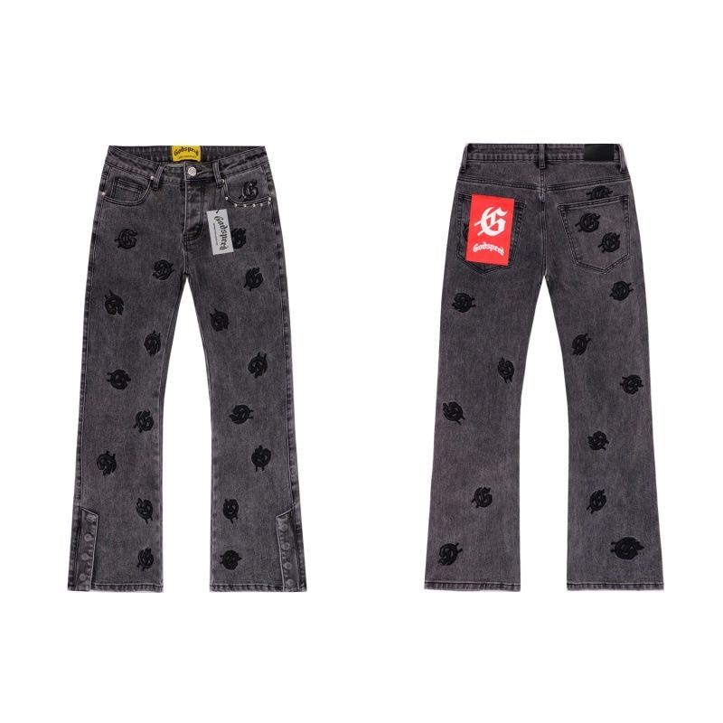 Godspeed Patchwork Embroidered Denim Pants