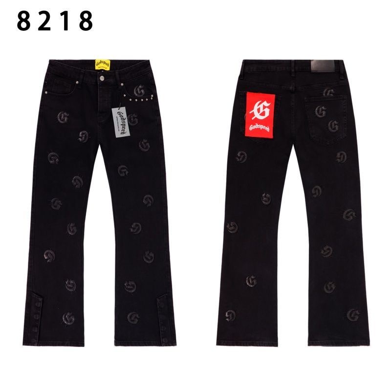 Godspeed Patchwork Embroidered Denim Pants