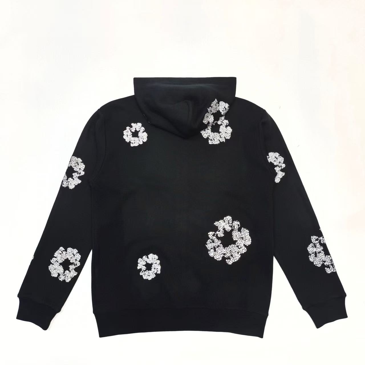 1:1 best quality Denim Tears  white flower hoodie