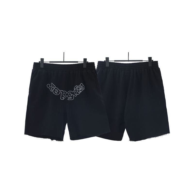 sp5der embroidered printed shorts