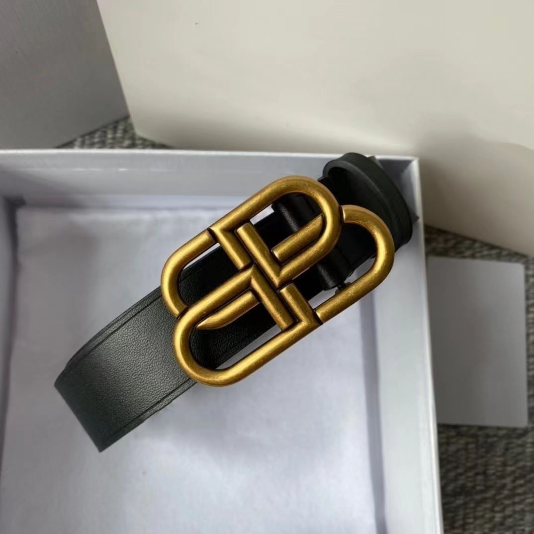 balenciaga Genuine Leather Letter Belt