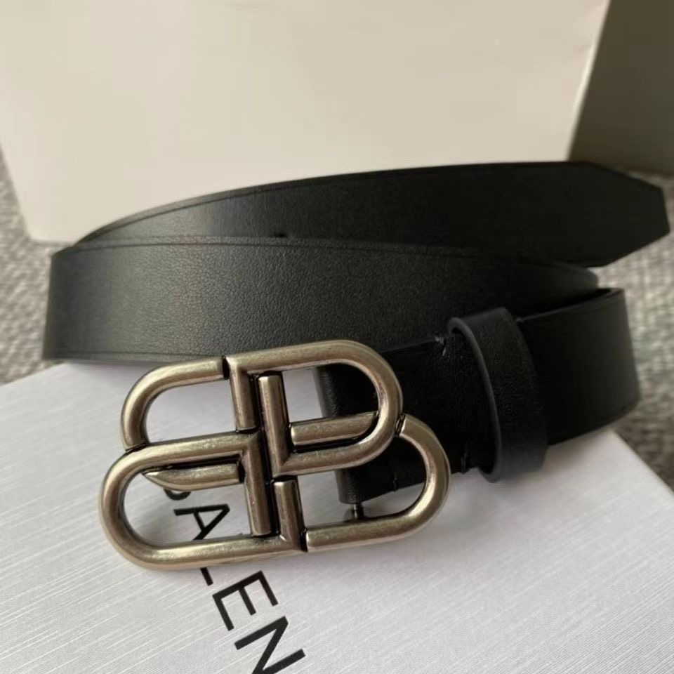 balenciaga Genuine Leather Letter Belt