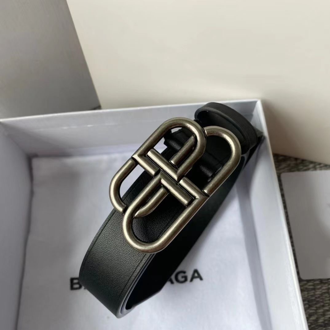 balenciaga Genuine Leather Letter Belt