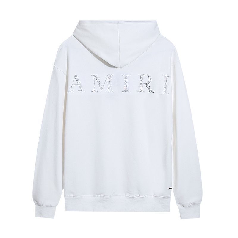 Amiri Heat transfer rhinestone letter pure cotton sweatshirt