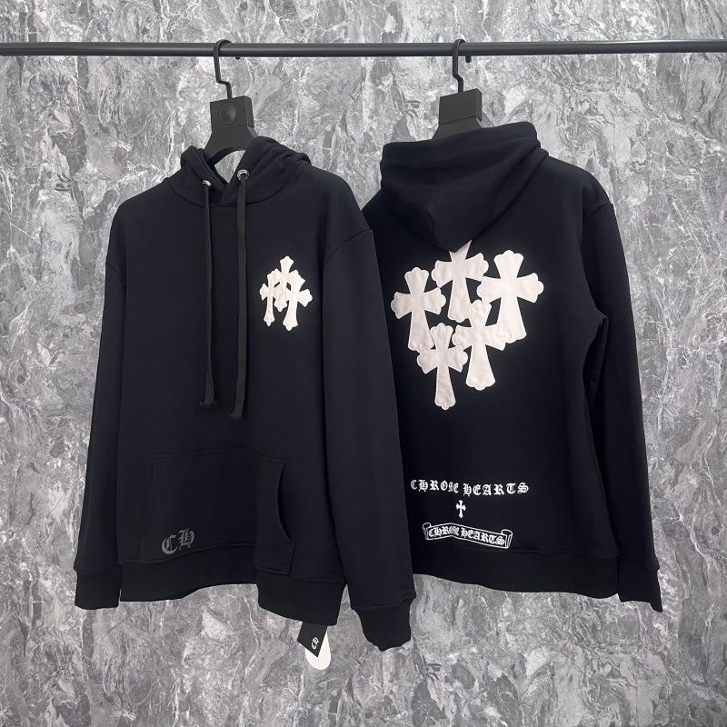 chrome heart Cross Sanskrit Patch Sweatshirt hoodie