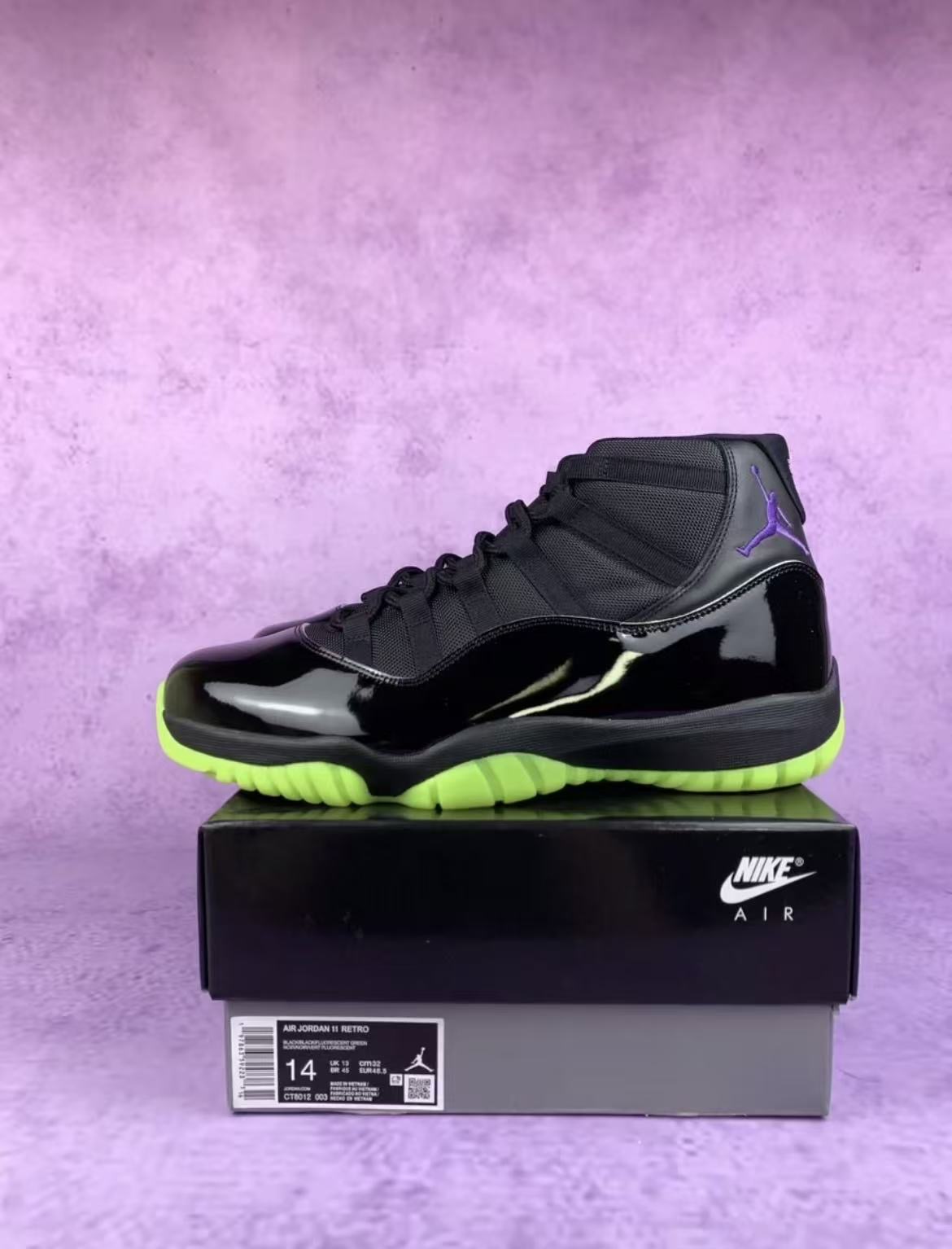1:1 best quality Air Jordan 11 “Black Barely Volt”