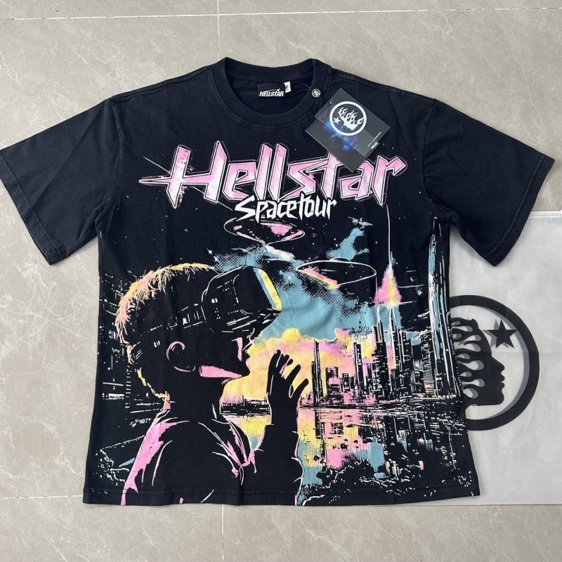 Hellstar Retro Print Short-Sleeved T-Shirt