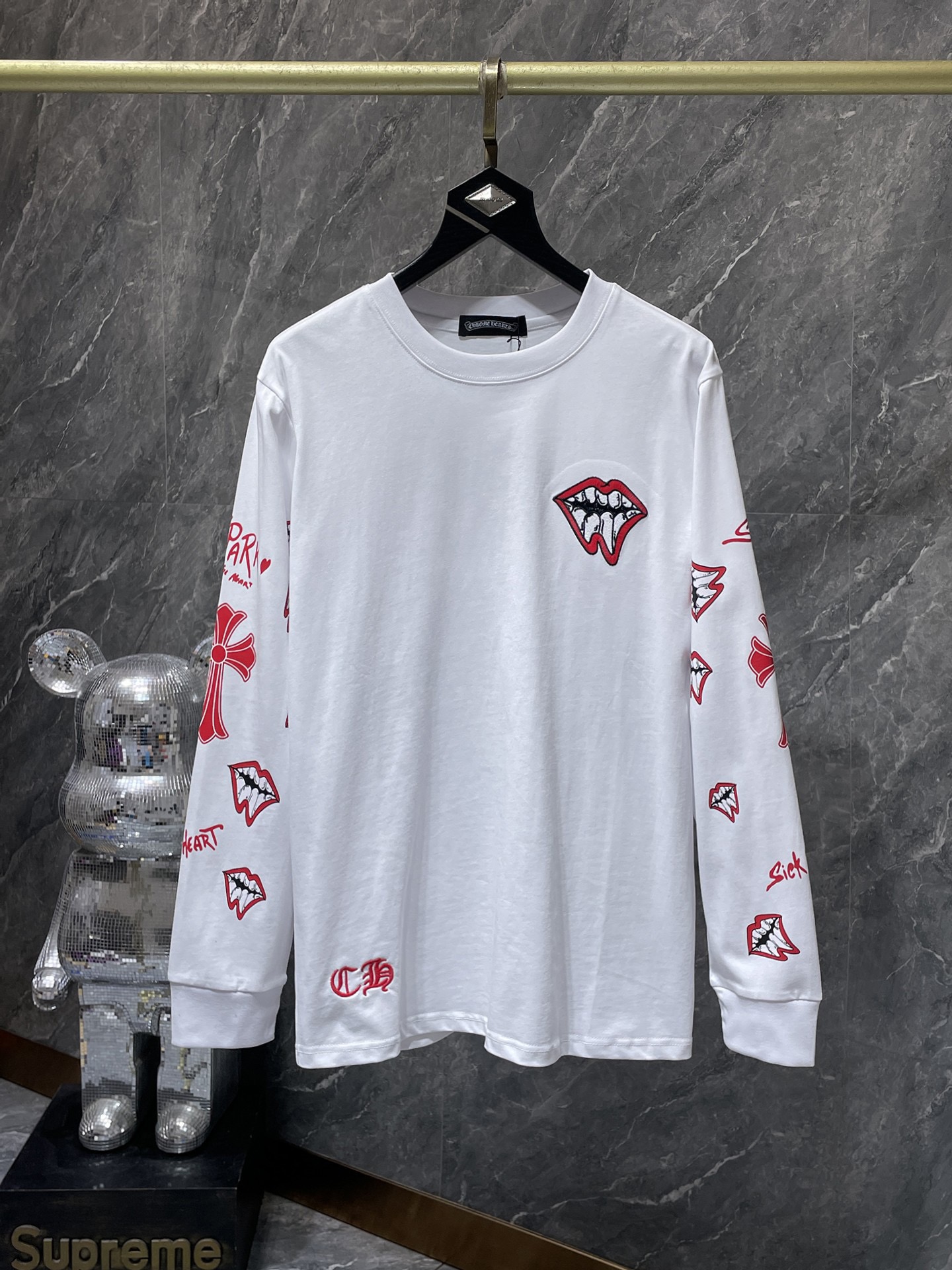 Chrome Hearts 100% cotton, long-sleeve T-shirt with a round neck.