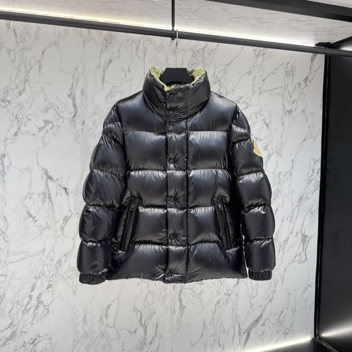 Moncler glossy stand-up collar thickened warm down jacket outerwear