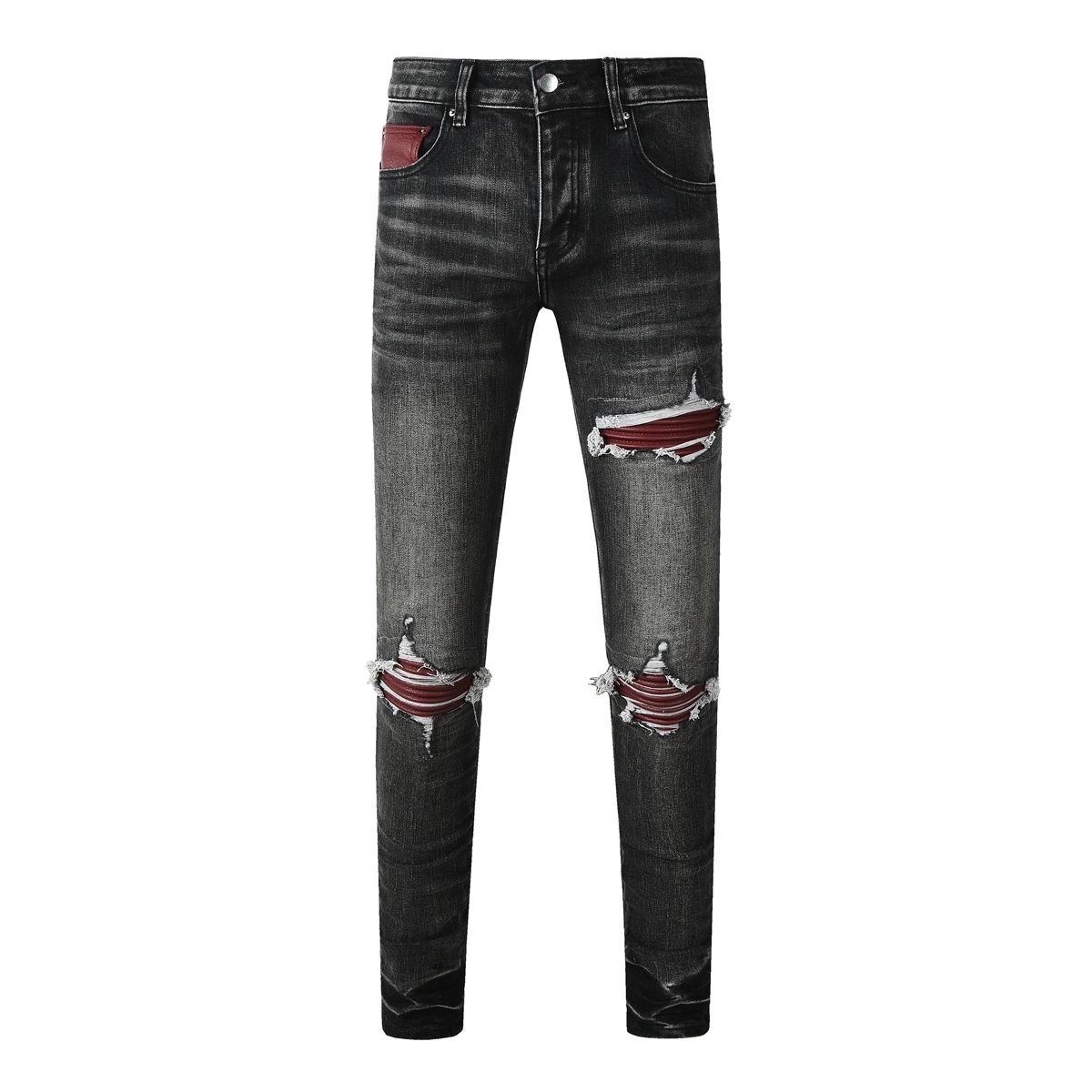 Amiri Black Trendy Patch Elastic Denim Jeans