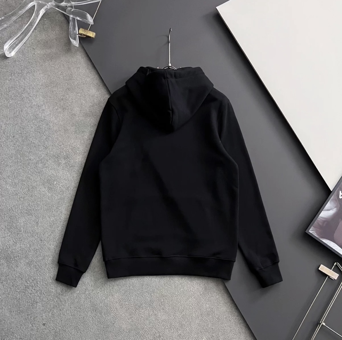 Casablanca 2025 Zipper Hoodie Black Color