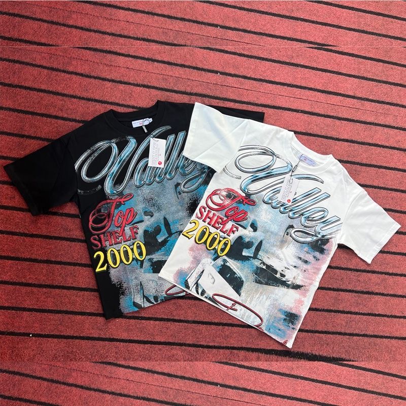 Vale niche fashion brand retro print high street round-neck short-sleeved T-shirt