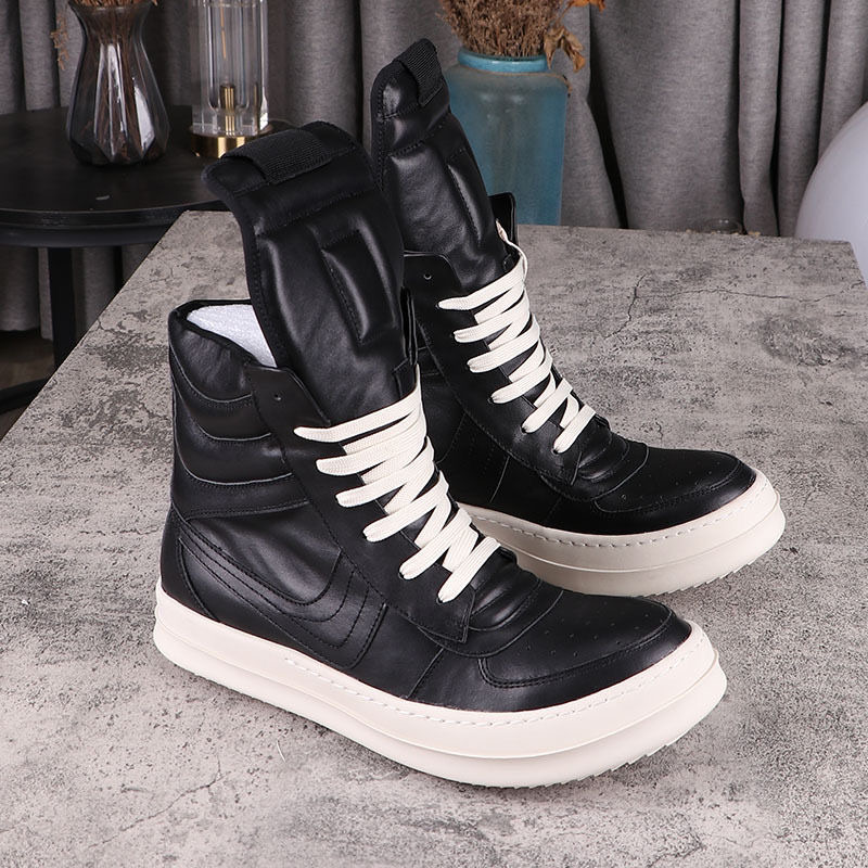 Rickowens High-top Leather Thick-soled Sports Shoes Platform Shoes
