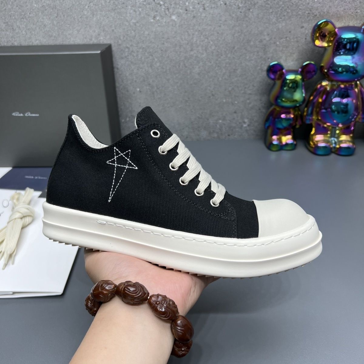 Rickowens Low-top Star Embroidery Thick-soled Shoes