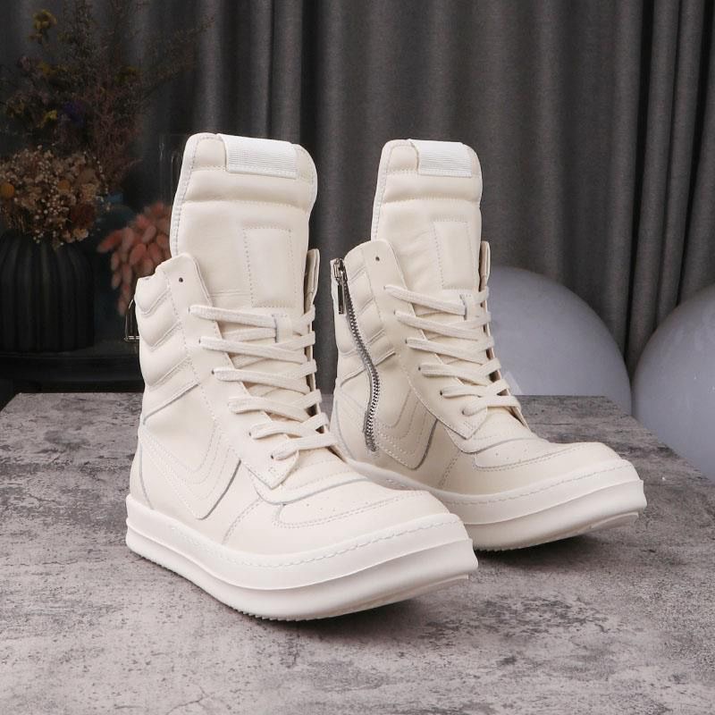 Rickowens High-top Leather Thick-soled Sports Shoes Platform Shoes