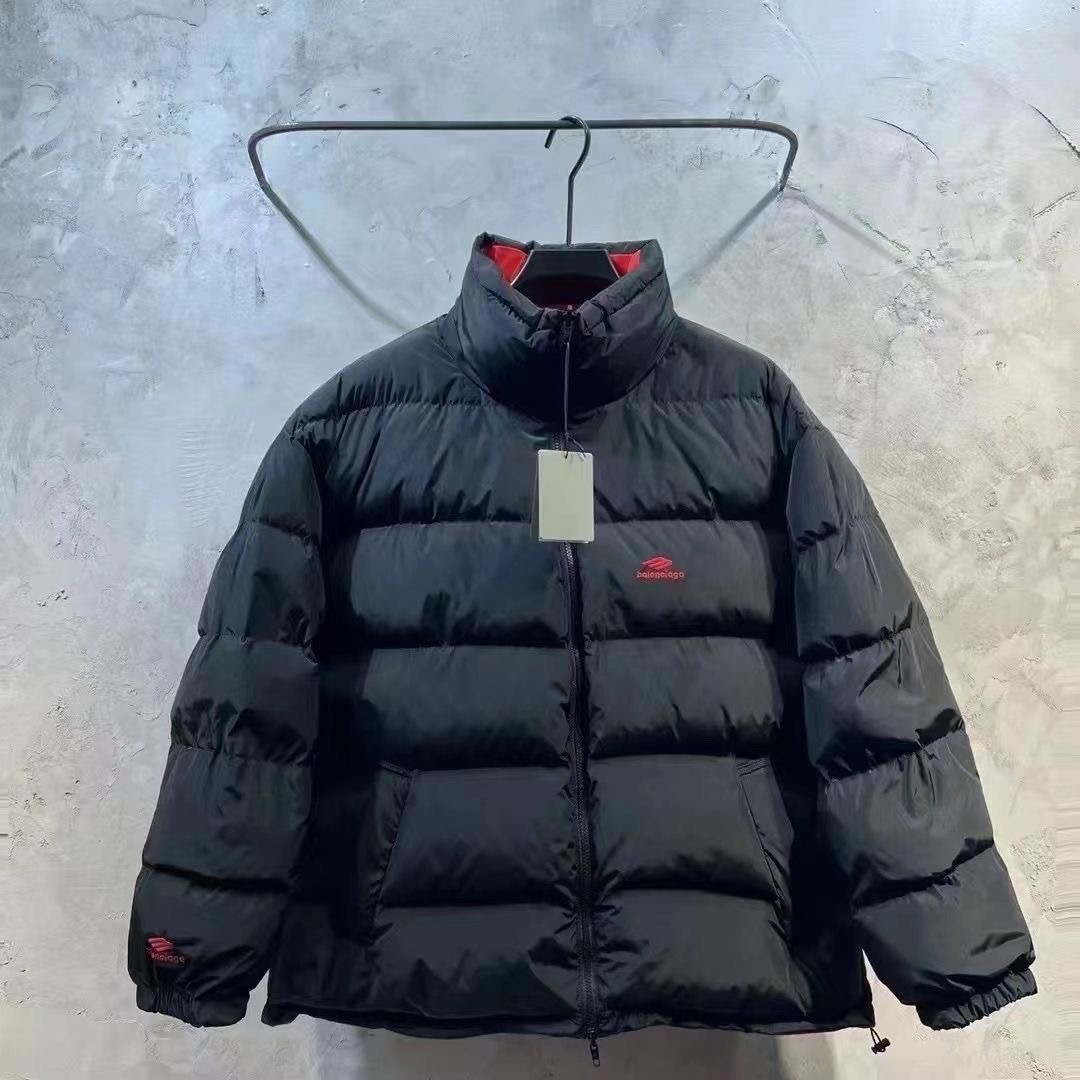 Balenciaga thick down 300g or above winter coat with a warm stand collar
