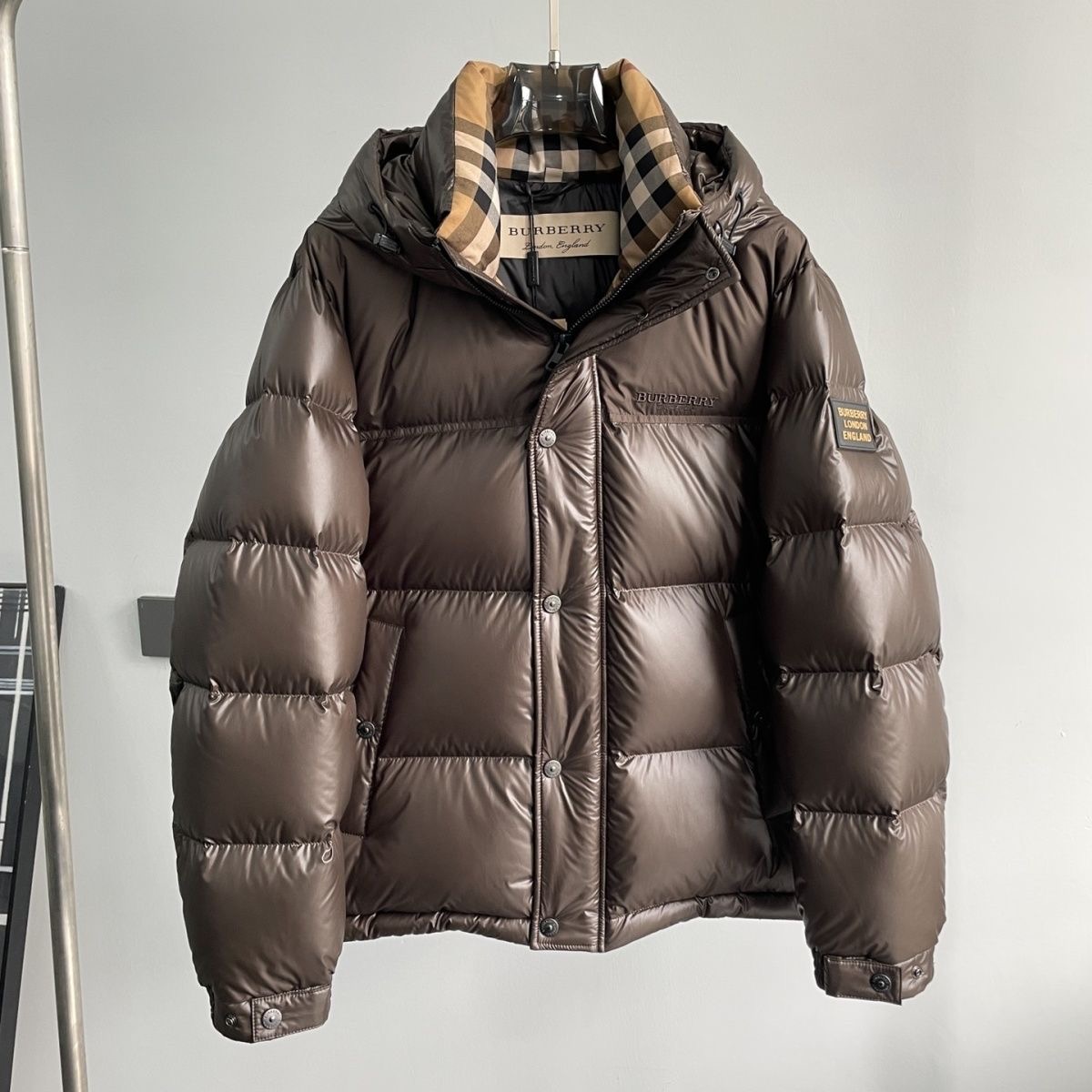 Burberry Thick Casual Duck Down Warm Hoodie Down Jacket