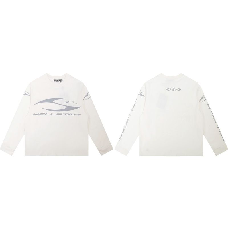 Light Luxury Hellstar Basic Logo Printed Laundry Trade Trendy Long Sleeve T-shirt