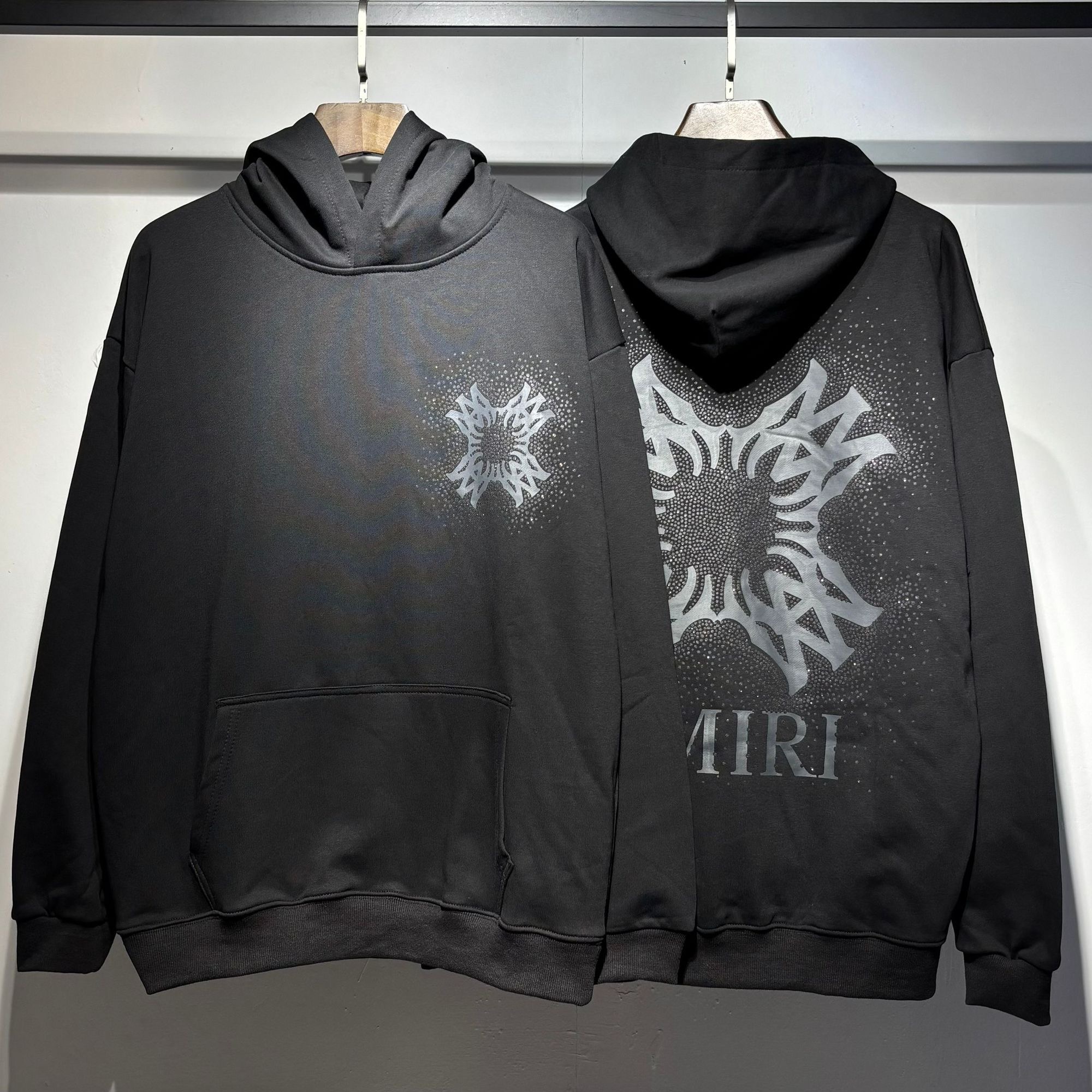 Amir 2025 Foreign Trade Letter Logo Printed Heavy duty Woolen Loop Loose Couple Hoodie