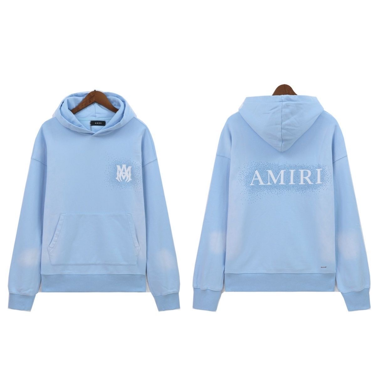 Amiri hot stamping printing, washing water for aging, high-quality pure cotton looped hoodie, loose hoodie