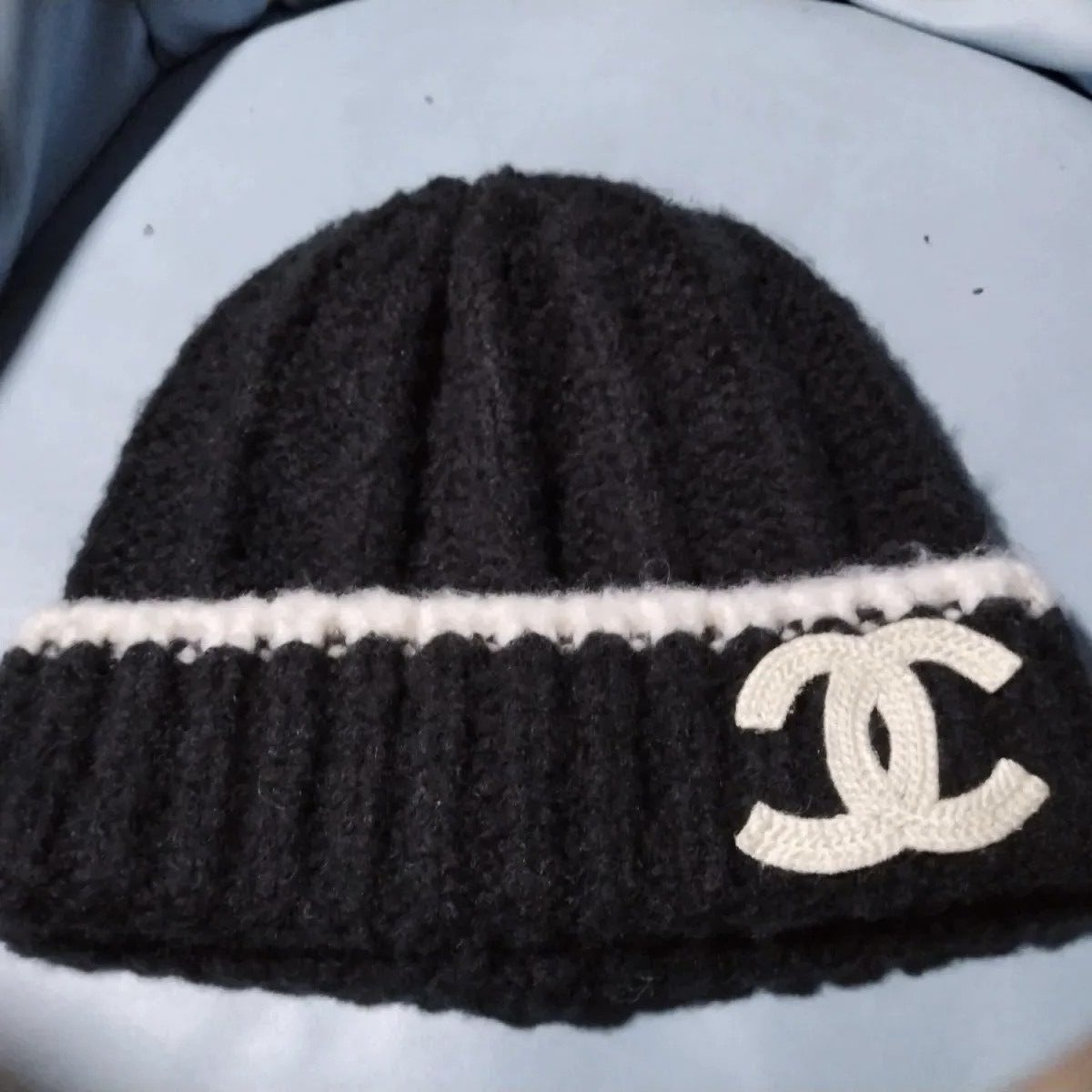 Knitted Hat Korean Version Double C Versatile Ear Protection Big Head Warm Cold Hat Thick Loose Knitted Soft Baotou Hat