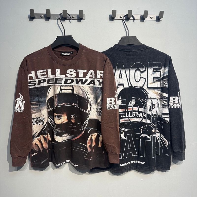 Hellstar Racing Washed Retro Long Sleeve T-shirt