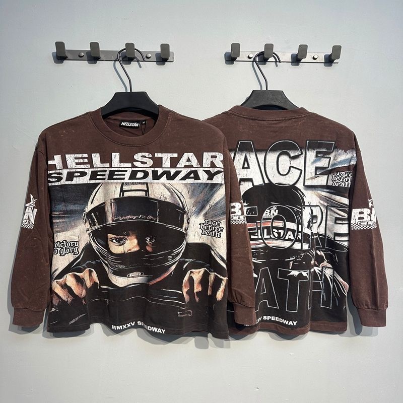 Hellstar Racing Washed Retro Long Sleeve T-shirt