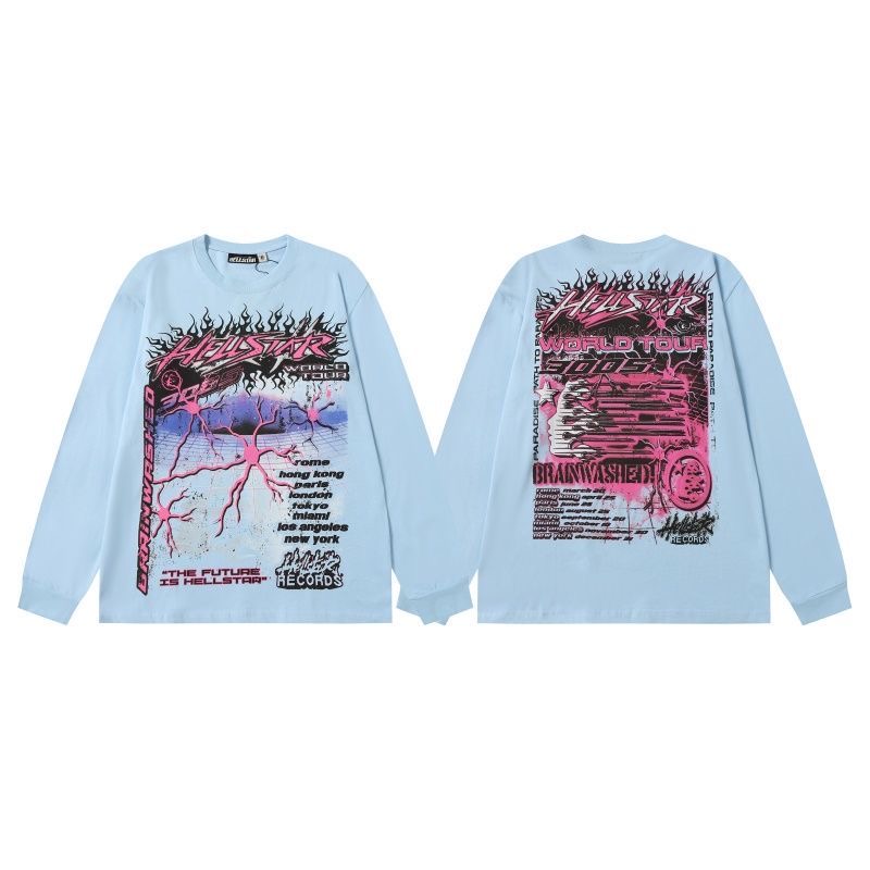 Hellstar Hip Hop Retro Spring and Autumn Long Sleeve T-shirt