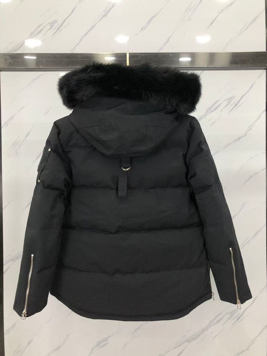 Moose Knuckles real fur collar thickened warm hooded down jacket