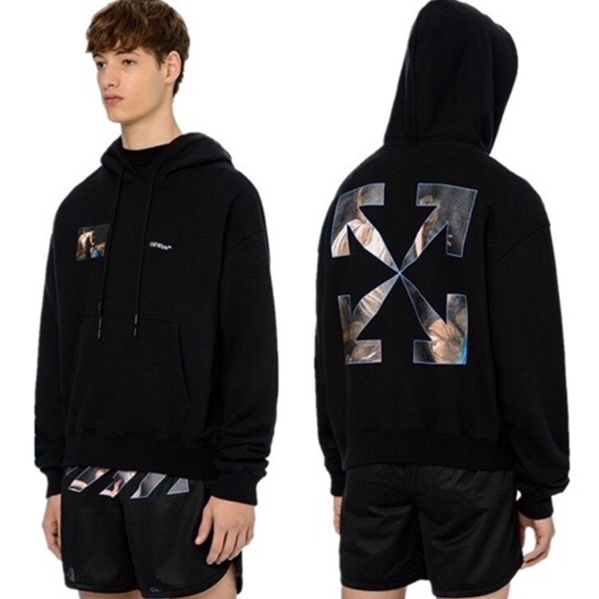 1:1 Version Front Small Picture Hoodie Black