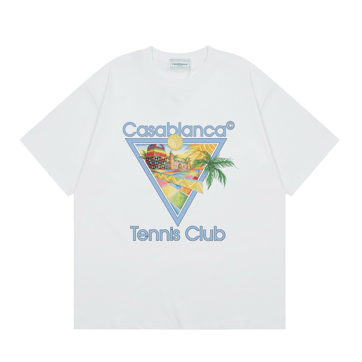 Triangle graffic with beautiful tree printed tshirt