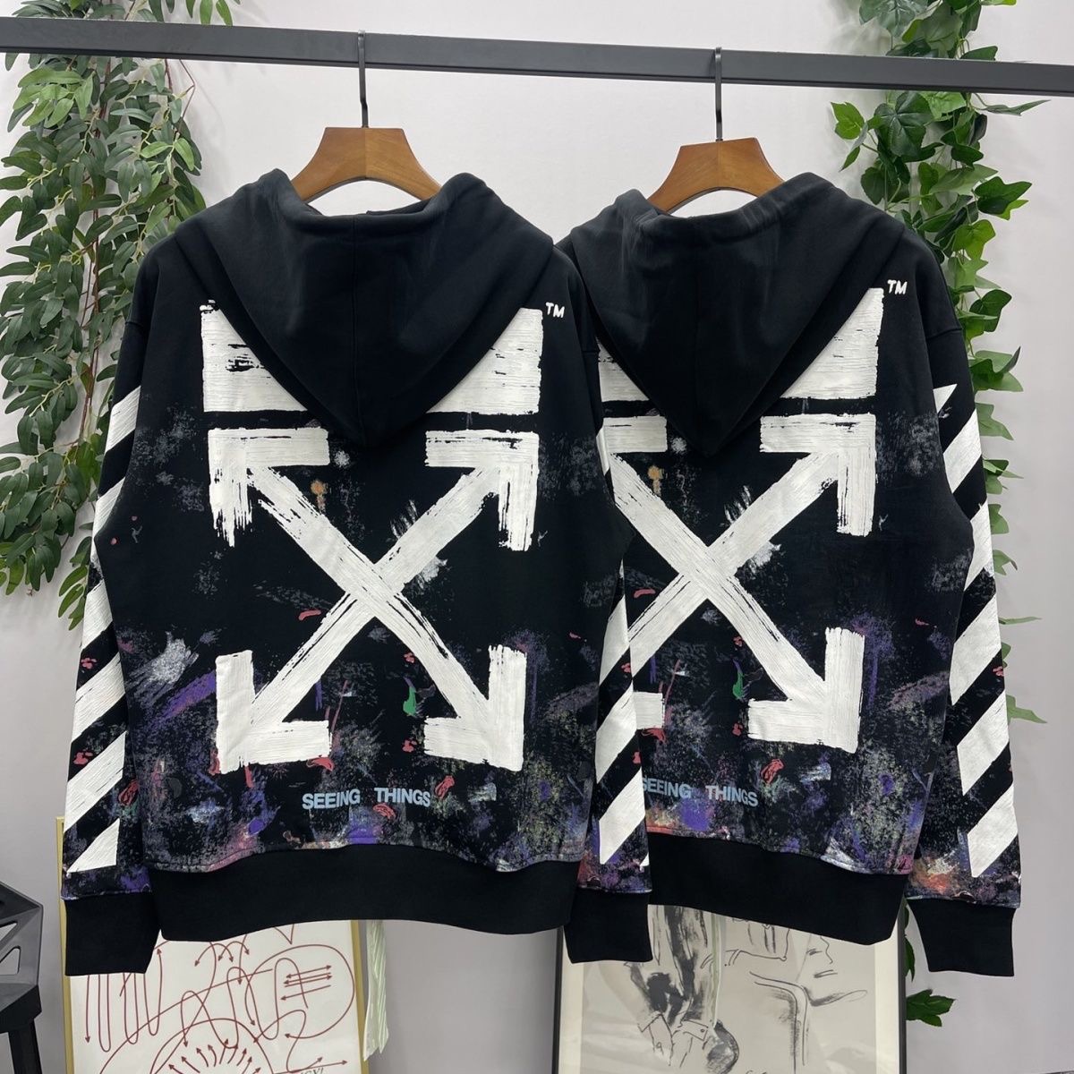1:1 Version Full Print Zipper Hoodie Black