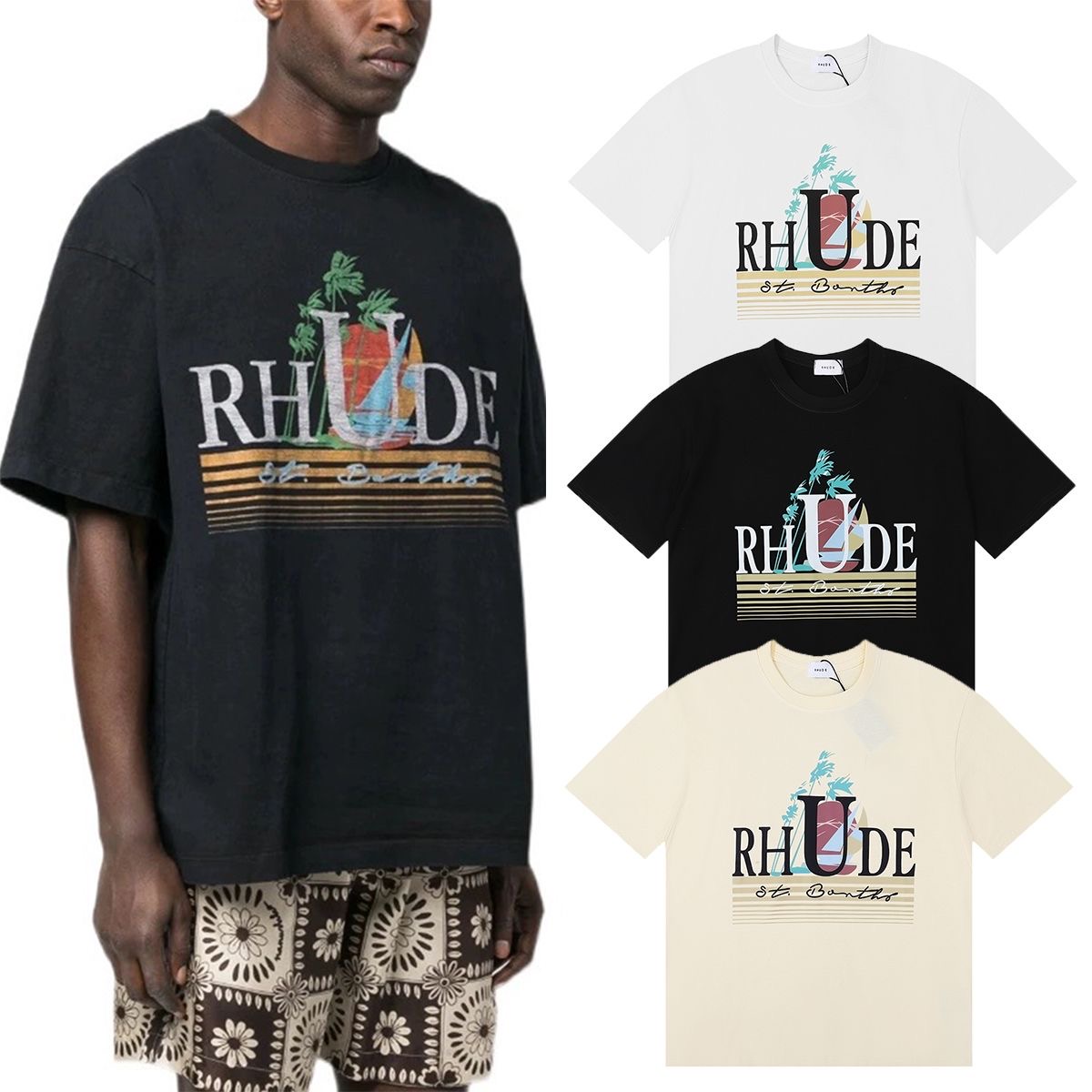 2023 summer new coconut sunset T