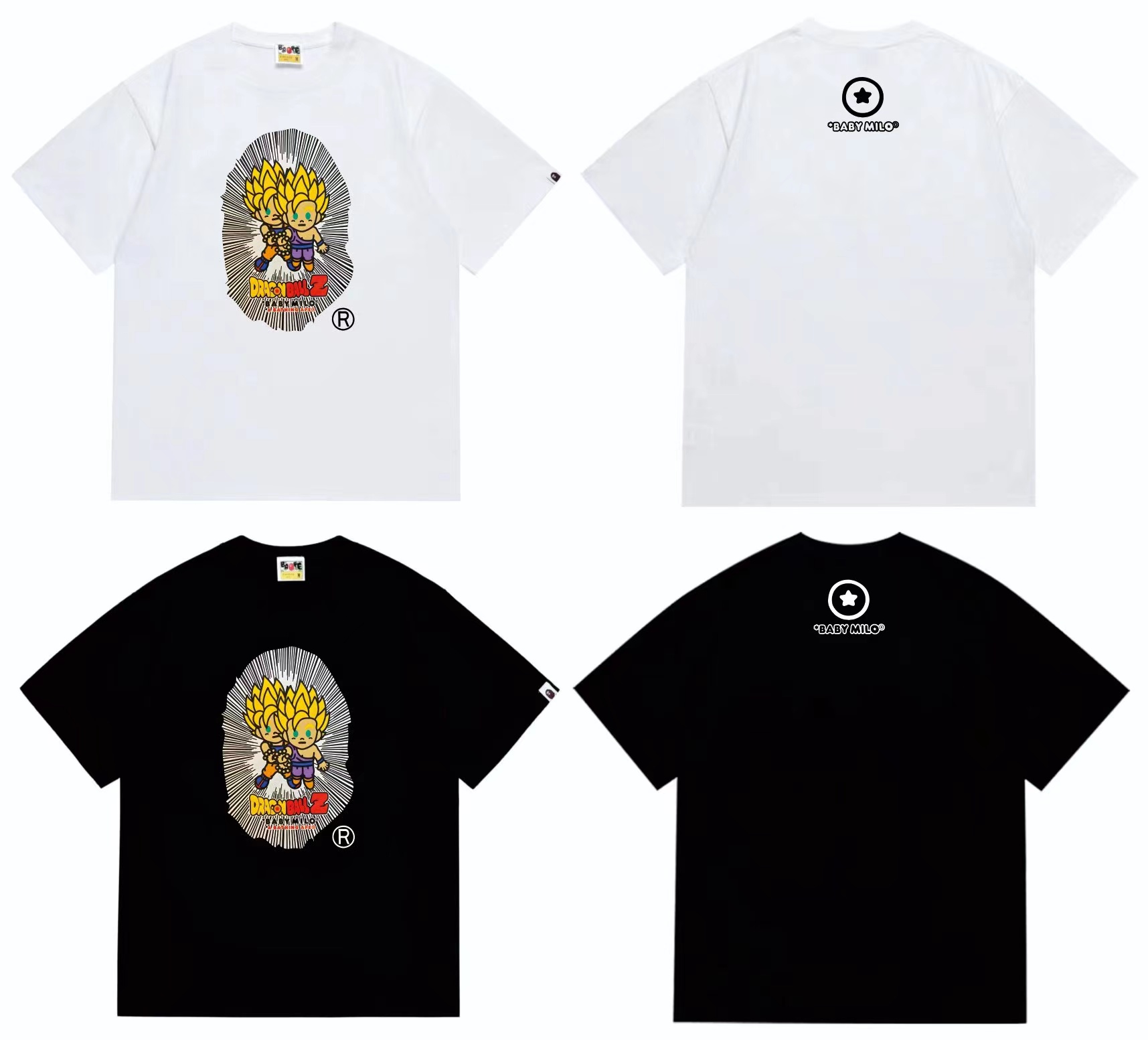 Seven gragon beads super saiyan man ape printed T shirt