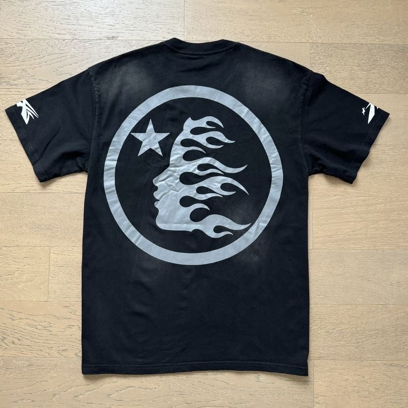 1:1 wasted black classic logo T