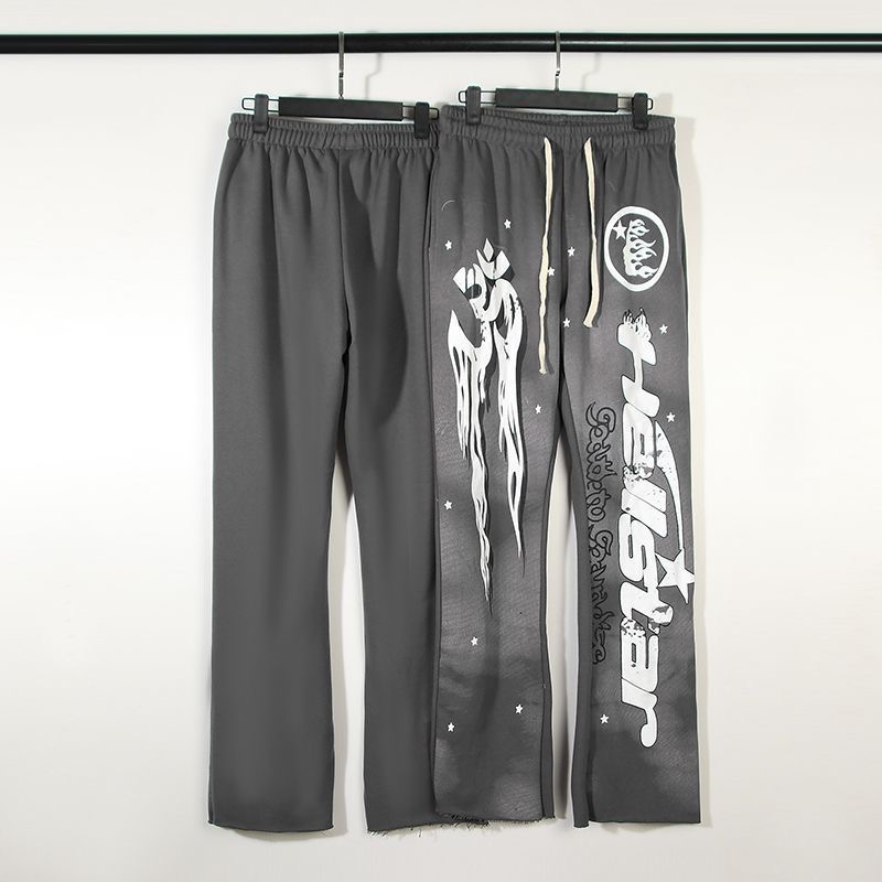 Tide hell grey mud print pant