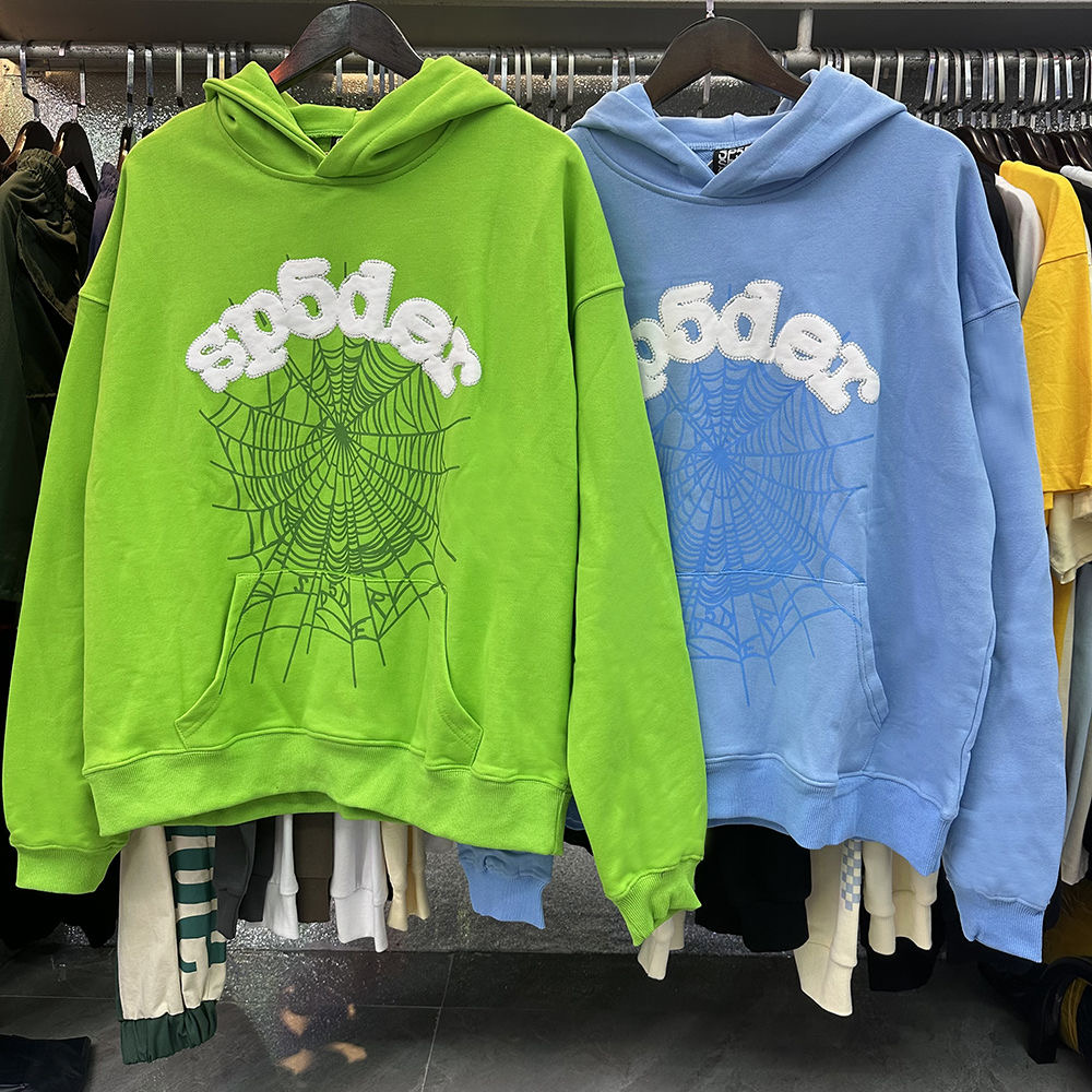star 55555 hot drill foam printed hoodie