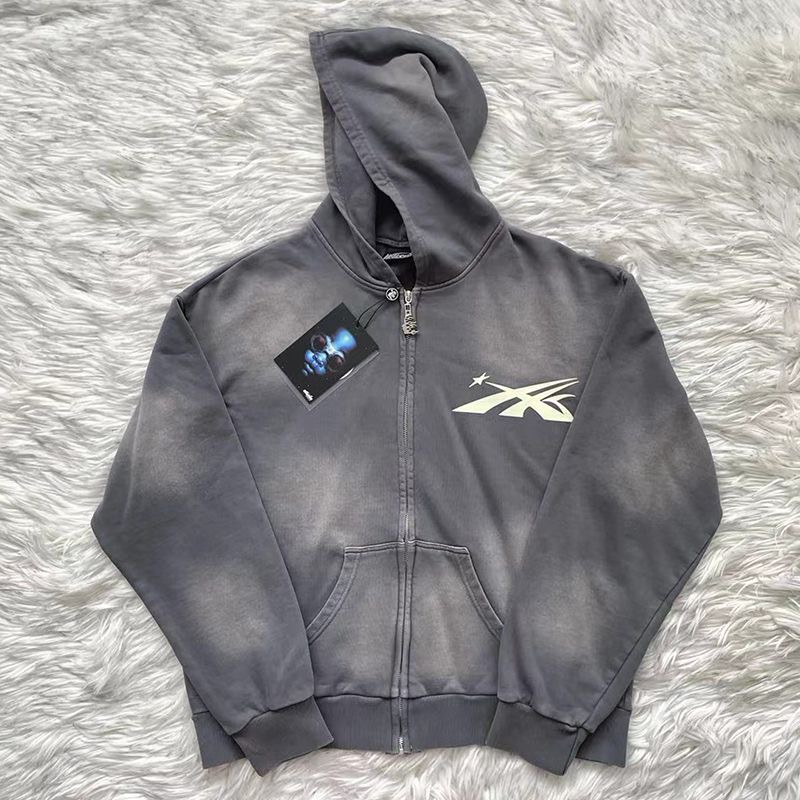 1:1 version washing zip up hoddie