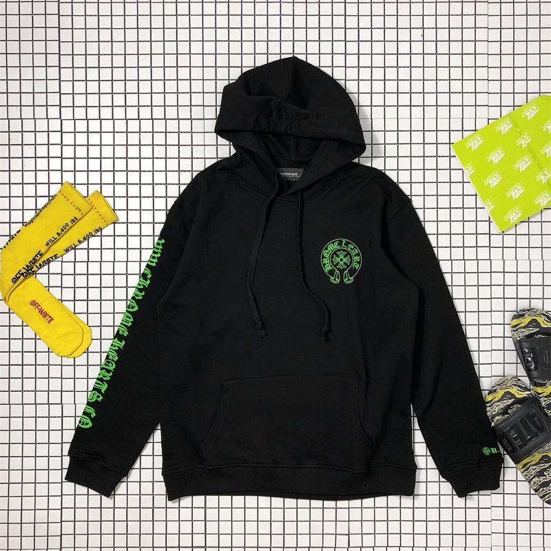 green logo hoodie