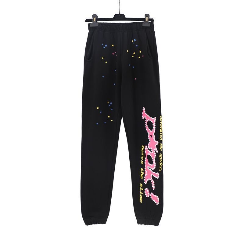 black or pink pants