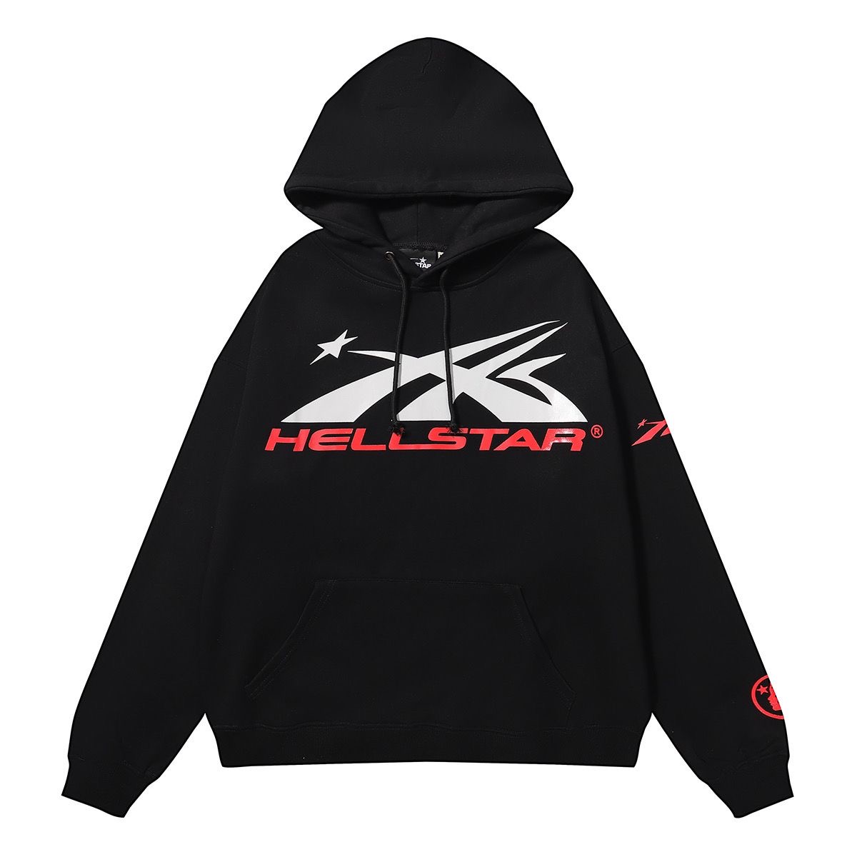 Classic pattern printed golk heavy wool circle hoodie