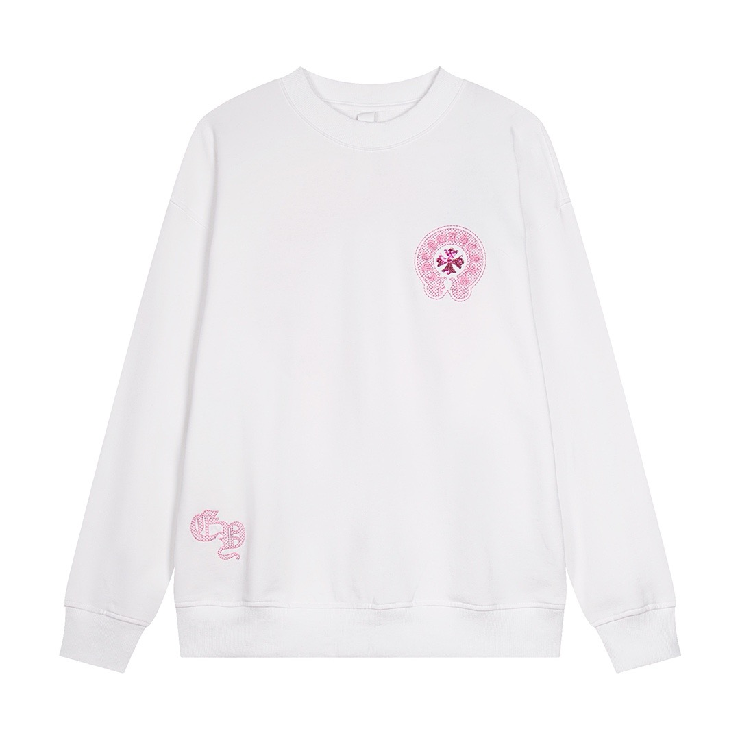 1:1 White embroidery heavy cotton long sleeve