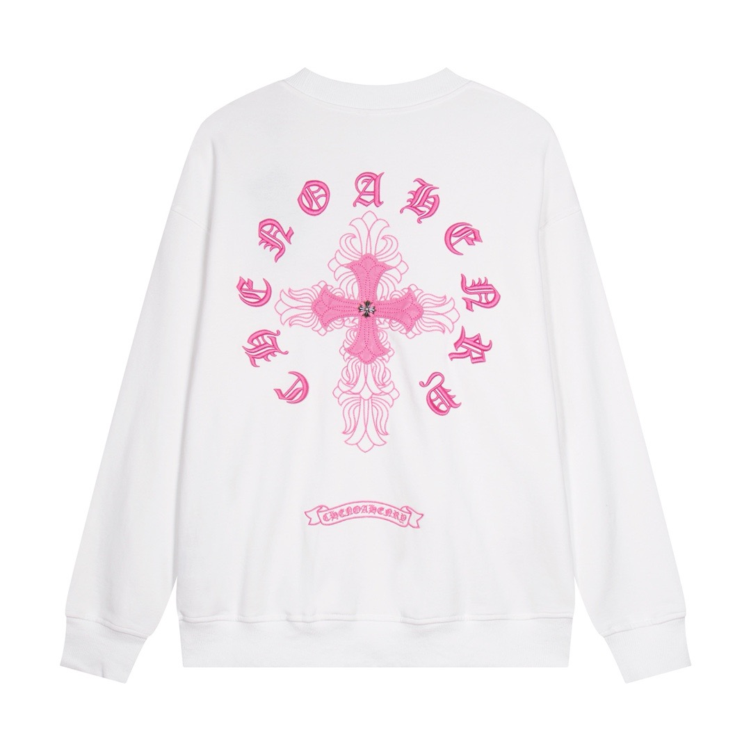 1:1 White color with pink embroidery with metal long sleeve