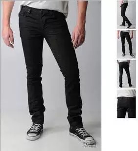 1:1 Hot sale black tights small legs stretch jeans
