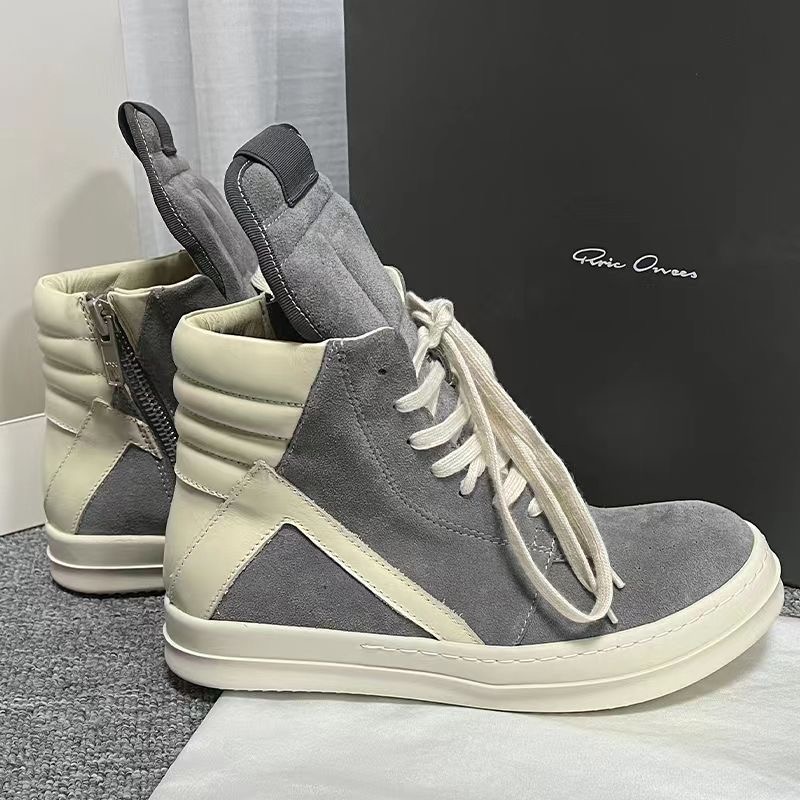 1:1 R0 inverted thick soles leather frosted suede casual shoes